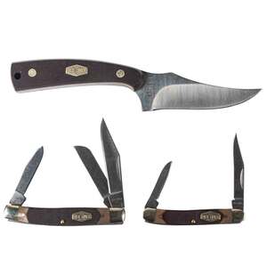 Old Timer Limited Edition 3 Piece Gift Knife Set - Brown
