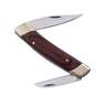 Barebones NoBox Double Blade 2.75 inch Folding Knife - Brown