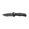 Benchmade Claymore 3.60 inch Automatic Knife - Black, Partial Serrated - Black