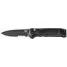 Benchmade Casbah 3.40 inch Automatic Knife - Black, Partial Serrated - Black