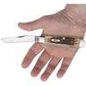Case Peach Seed Jig Trapper 3.27 inch Folding Knife - Amber