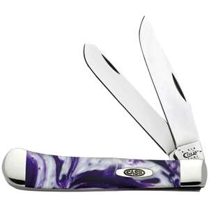 Case Purple Passion Trapper 3.27 inch Folding Knife