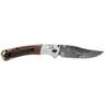 Benchmade Mini Crooked River Limited Casey Underwood Series Bull Elk 3.4 inch Folding Knife - Wood